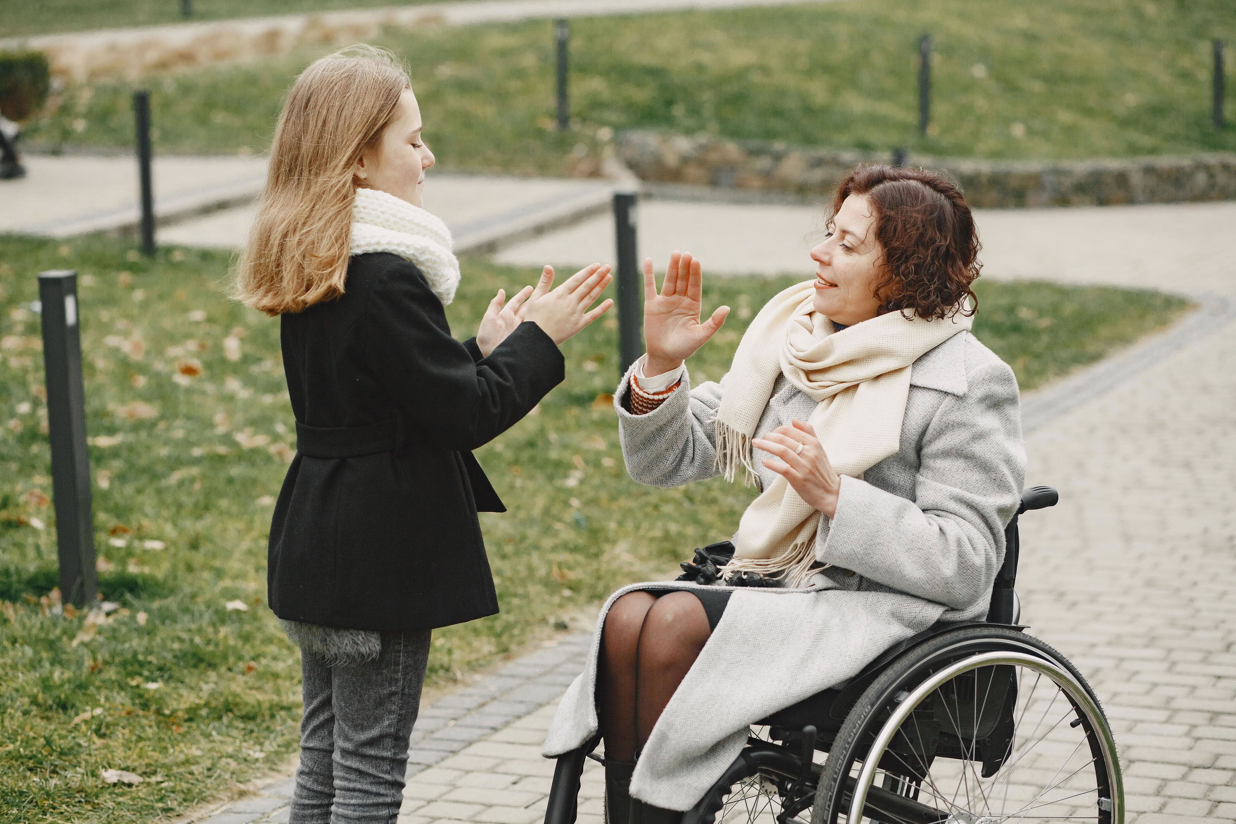 Person in a wheelchair at sunset
